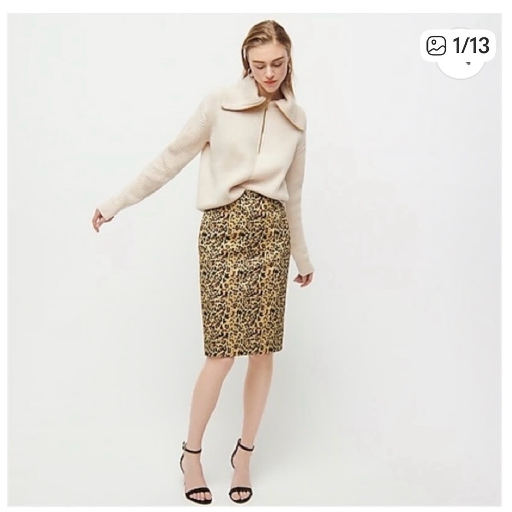 J. Crew Animal Print No 2. Pencil skirt /8/